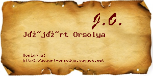 Jójárt Orsolya névjegykártya