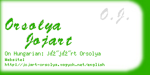 orsolya jojart business card